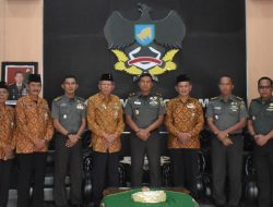 Danrem 043/Gatam Sambut Kunjungan Ketua DPD Pepabri Provinsi Lampung