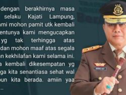 Pamit,Kajati Lampung Memasuki Masa Purnabhakti