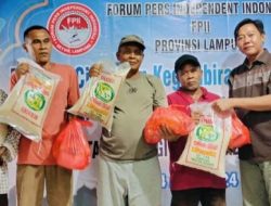 Berbagi Cinta dan Kegembiraan,FPII Setwil Lampung Berbagi 1000 Paket Sembako