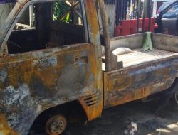 Polisi Selidiki Kendaraan Suzuki Pick Up Terbakar, Sopir alami Luka Bakar Serius