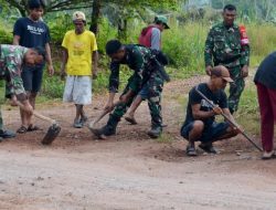 Prajurit Yonif 9 Marinir Laksanakan Dahkang dan Baksos Bersama Masyarakat