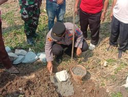 Ipda Tasim Letakan Batu Pertama Pembangunan Irigasi di Kedokanbunder
