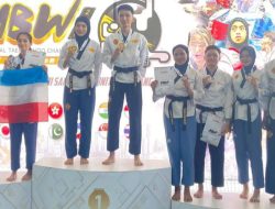 Bripda Salwa Personel Polres Lampung Utara Raih Dua Mendali di Ajang Taekwondo Internasional Championship