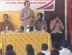 Edukasi Pelajar,Polwan Goes to School di SMP Negeri 5 Huamual