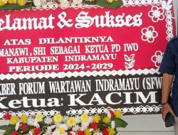 Ketua Sekber FWI Ucap Selamat dan Kirim Karangan Bunga Pelantikan IWO Indramayu