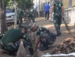 TNI Wilayah Provinsi Lampung Bersihkan Lingkungan SLB