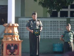 Kasrem 043/Gatam Bacakan Amanat Panglima TNI Dalam Upacara Bulanan