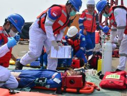 Bertajug Wet Drill X-Ray,RU VI Balongan Gelar Simulasi Penyelamatan Kebakaran