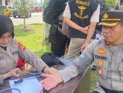 Personel Polres Lampung Utara Cek Kesehatan, Amankan Pilkada Serentak