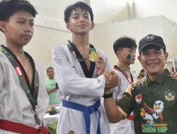 Brigjen TNI Rikas Hidayatullah Buka Liga Pelajar Taekwondo Danrem 043/ Gatam Cup 2024