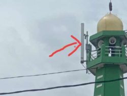 IndiHome Pasang BTS di Menara Masjid,Warga Rawa Laut Enggal Resah