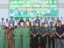 Kolonel Inf Enjang Buka RAT ke-49 Koperasi Konsumen Primer Kartika Gatam Tutup Buku Tahun 2024