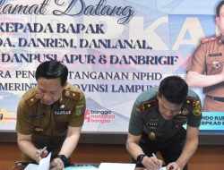 Danrem 043/Gatam Apresiasi Terlaksananya Penandatanganan Bersama NPHD Dengan Pemerintah Provinsi Lampung