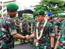 Danrem 043/Gatam Hadiri Acara Tradisi Terima Lepas Pangdam II/Sriwijaya