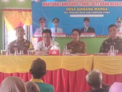 15 Warga Sindang Marga Lampung Utara Terima BLT Dana Desa Tahap II