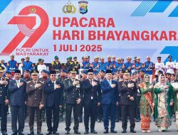 Hadiri Upacara Hari Bhayangkara ke-79,Danrem 043/Gatam: Semoga Polri Terus Berinovasi