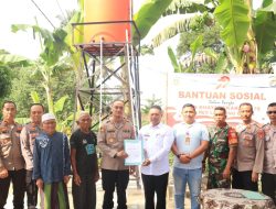 Bantuan Sumur Bor di Desa Abung Jayo Diresmikan Kapolres Lampung Utara