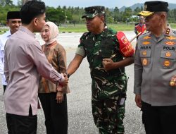 Danrem 132/Tdl Bareng Forkopimda Sulteng Sambut Kedatangan Wapres Gibran