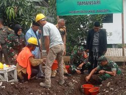 Dandim Letakan Batu Pertama Pembangunan Mess Koramil 01/Tamansari
