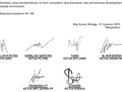 Tandatangan Dipalsukan,SAPMA PP dan HMI Way Kanan Tempuh Jalur Hukum