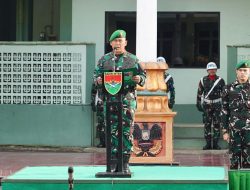 Pimpin Upacara Bulanan, Kasdam XXI/RI Sampaikan Amanat Mayjen TNI Kristomei Sianturi