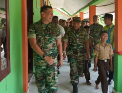 Tinjau SMPN 5 Natar,Pangdam XXI/Radin Inten Ikuti Vicon Bersama Panglima TNI dalam Program MBG