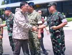 Kunjungan Menhan RI di Lanud Sultan Hasanuddin Disambut Danwing Udara 5