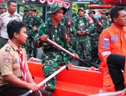 Hadapi Potensi Bencana,Kodim 0410/KBL Gelar Latihan Bencana Banjir