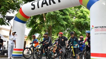 Event Virtual Bike Digelar RU VI Balongan untuk Kebugaran Pekerja