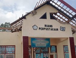 Gedung Perpustakaan SDN 01 Cimanggu dan TK Tunas Harapan Ambruk