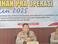 Kesiapaan Amankan Nataru,Polres Sinjai Gelar Latihan Pra Operasi Lilin 2025