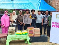 Polsek Sinjai Barat Salurkan Bantuan Program Peduli Kapolres Sinjai untuk Korban Kebakaran