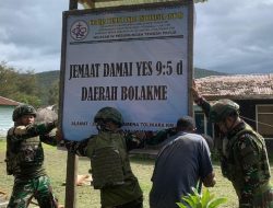 Satgas Yonif 521/DY Sambut Semangat Natal di GKII Distrik Bolakme