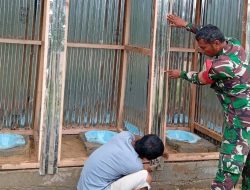 Satgas Gulbencal Kodam I/BB Bangun Fasilitas MCK di Pengungsian Masjid Al-Mubaroq