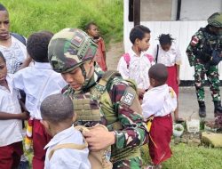 Peduli Cita-Cita Anak Papua, Satgas Yonif 521/DY Bantu Proses Belajar Mengajar
