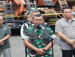 Kasdam XXI/RI Hadiri Kegiatan Press Release Kasus Tambang Emas Ilegal Way Kanan