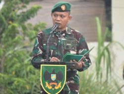 Prajurit dan PNS Korem 043/Gatam Ikuti Upacara Bulanan, Tanamkan Kedisiplinan