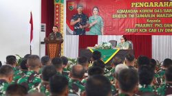 Kunjungi Kodim 0429/Lamtim, Danrem 043/Gatam Tekankan Hindari Pelanggaran