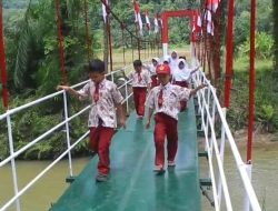 Kodim 0212/TS Rampungkan Jembatan Perintis Garuda di Padang Bolak Julu, Akses Warga Kembali Normal