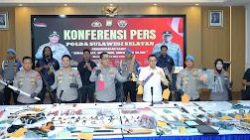 Kapolda Sulsel Pimpin Konferensi Pers Ungkap Kasus Kejahatan Jalanan