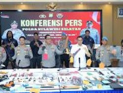 Kapolda Sulsel Pimpin Konferensi Pers Ungkap Kasus Kejahatan Jalanan