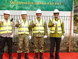 Kasrem 043/Gatam Letakan Batu Pertama Pembangunan 30 Jembatan Perintis Garuda
