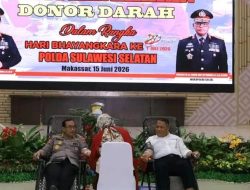 Sambut Hari Bhayangkara ke-80, Polda Sulsel Kumpulkan 278 Kantong Darah dalam Aksi Donor