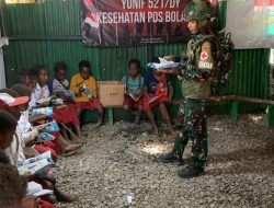 Satgas Yonif 521/DY Tanamkan Pola Hidup Sehat Sejak Dini bagi Anak-Anak di Bolakme