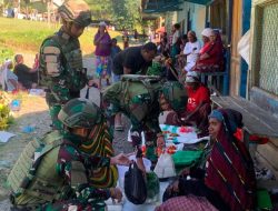 Satgas Yonif 521/DY Dukung Perekonomian Masyarakat Distrik Kelila, Hidupkan Pasar Tradisional