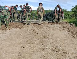 Satgas Karya Bakti TNI Wujudkan Impian Warga Hilihoru Lewat Jembatan Modular