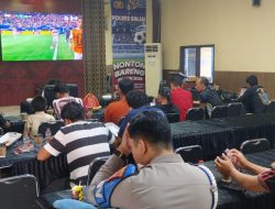 Polres Sinjai Nobar Piala Dunia 2026 Bareng Awak Media, Perkuat Sinergitas