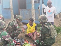 Satgas Pamtas Yonif 645/GTY Gelar Pelayanan Kesehatan di Kobakma