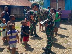 Satgas Pamtas RI-PNG yonif 645/GTY Sambangi Masyarakat Distrik Napua
