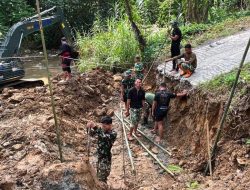 Bakti TNI Bangun Akses Baru bagi Tiga Desa di Nias Utara,Akibat Jembatan Putus